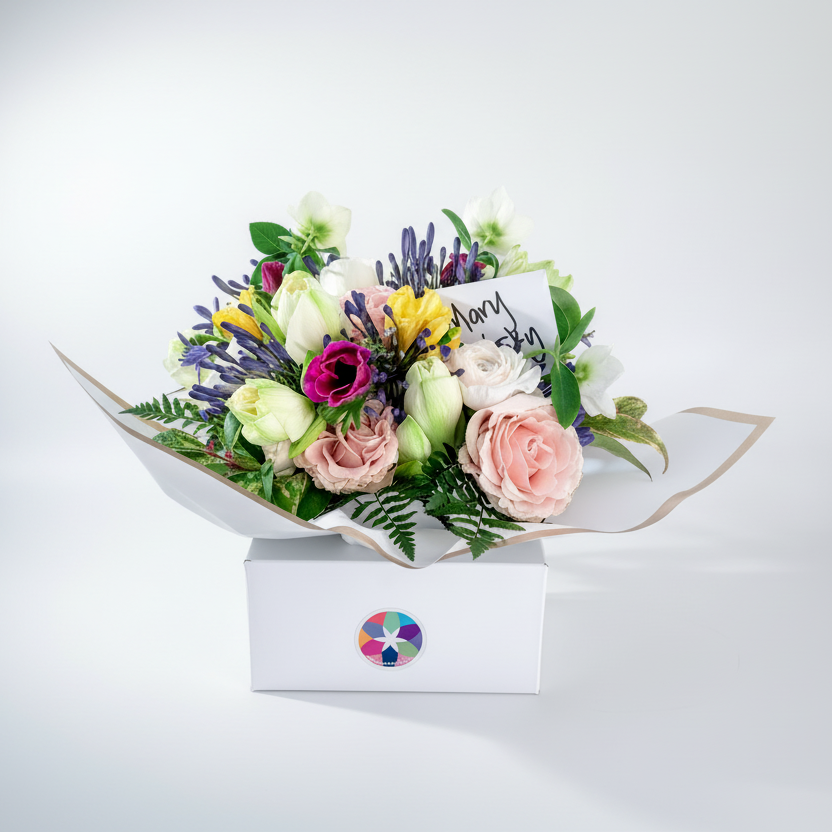 Seasonal Arrangement in Signature Ceramic Vase
