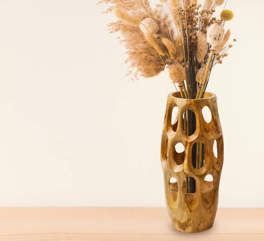 15" Teak Root Vase
