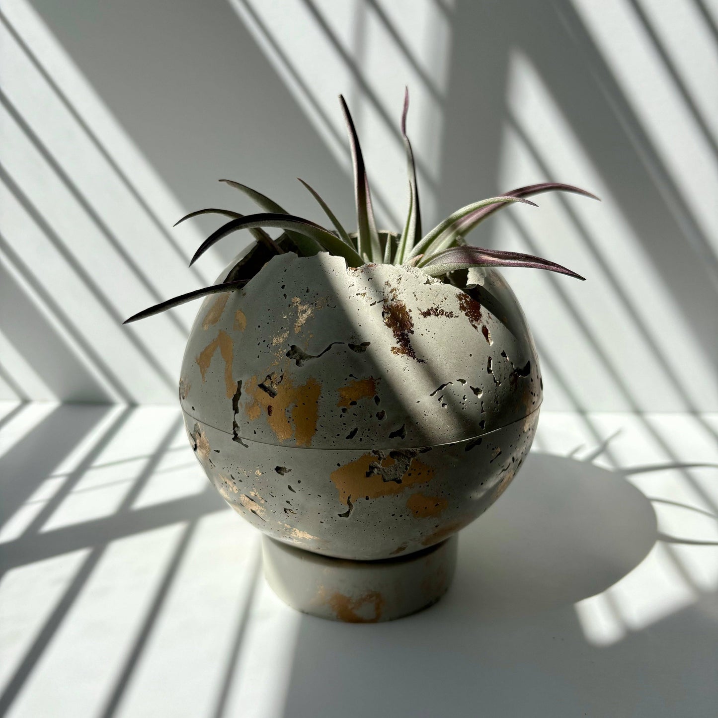 Moon Planter Pot 5” - Spherical Concrete Planter