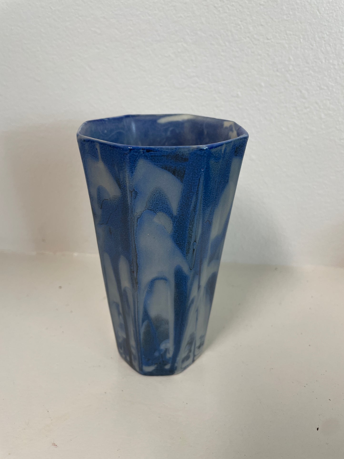 Tumbler - Blue and White Swirl