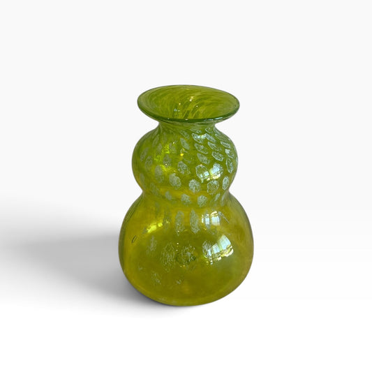 Yellow and White Spotted Vase