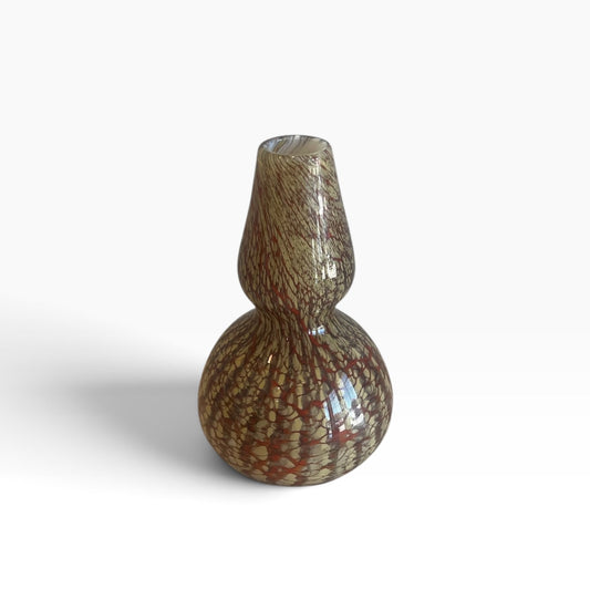 Red, Yellow, Black Gourd Vase