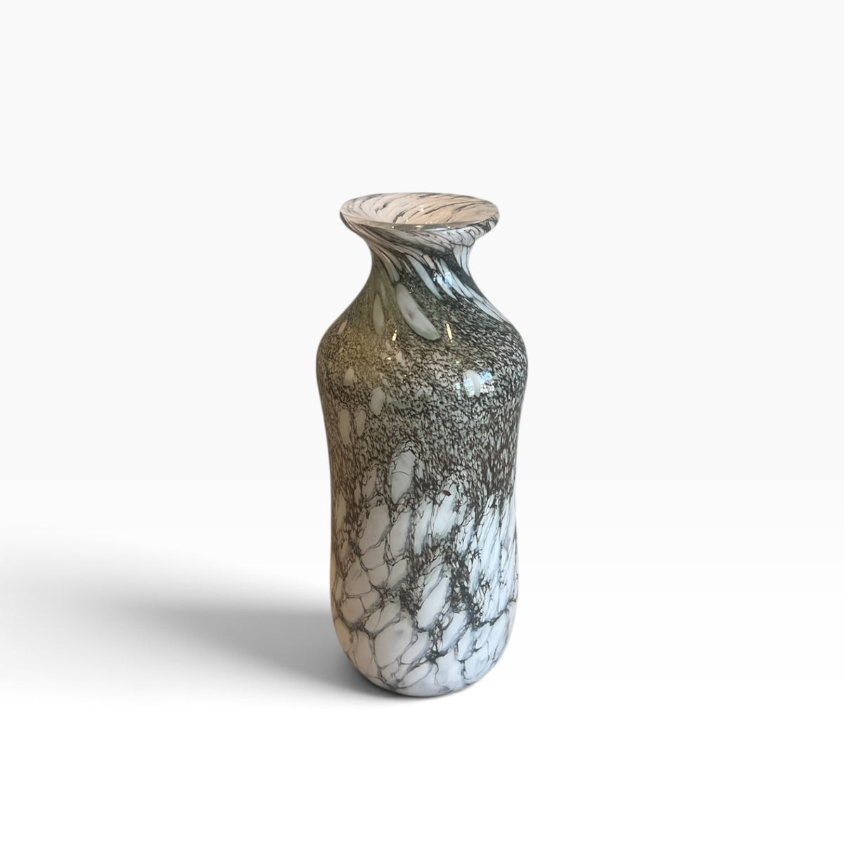 White and Grey Marbled Vase