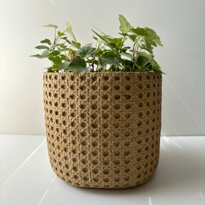 7” Basket - Concrete Planter Pot
