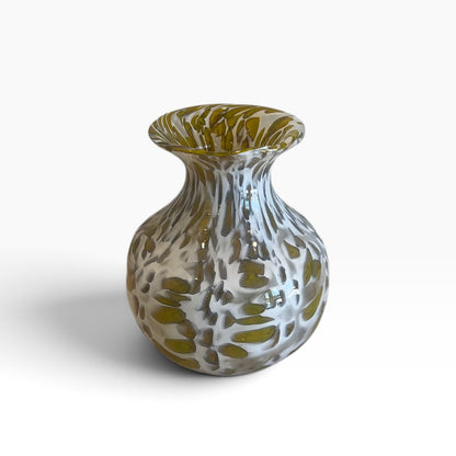White Vase with Yellow Pattern